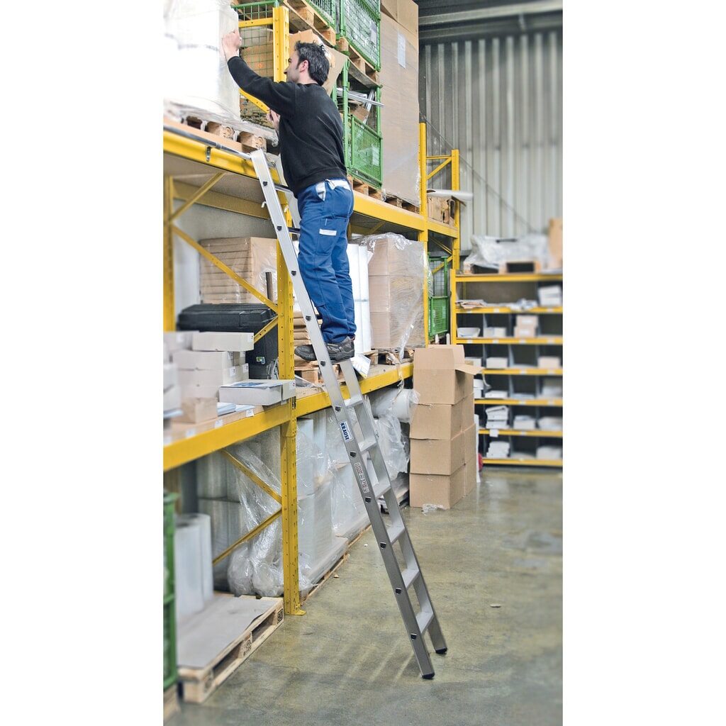 Obrázek produktu: Regálový žebřík se stupni KRAUSE® s hákem pro trubku s kruhovým průřezem, výška při postavení 0,70 m