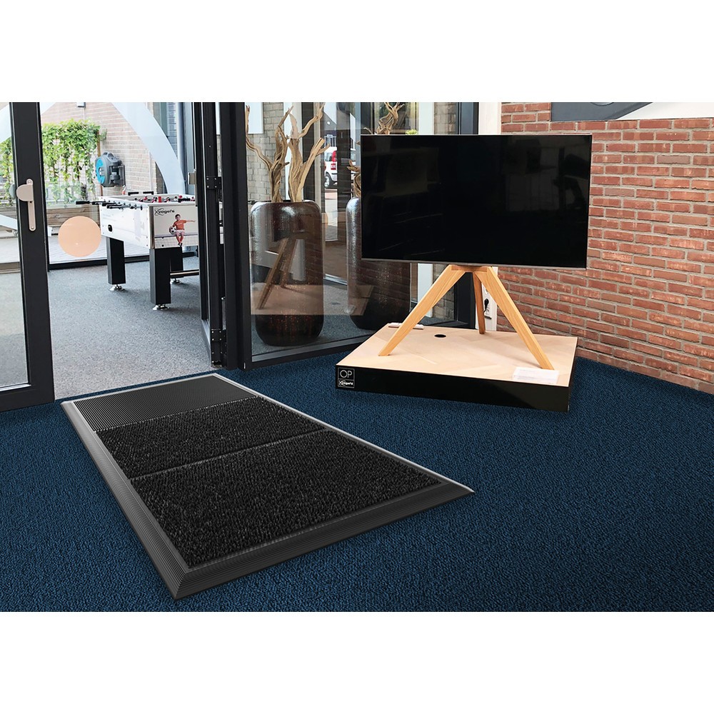 Číslo obrázku produktu 4: Rohož k zachytávání nečistot NoTrax Sani-Master™, dezinfekční, ŠxH 914 x 1525 mm, antracit/černá