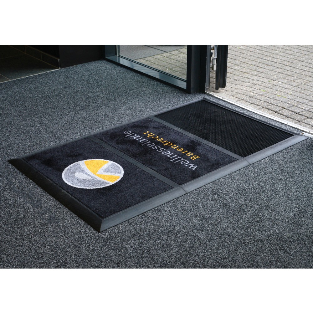 Číslo obrázku produktu 6: Rohož k zachytávání nečistot NoTrax Sani-Master™, dezinfekční, ŠxH 914 x 1525 mm, antracit/černá