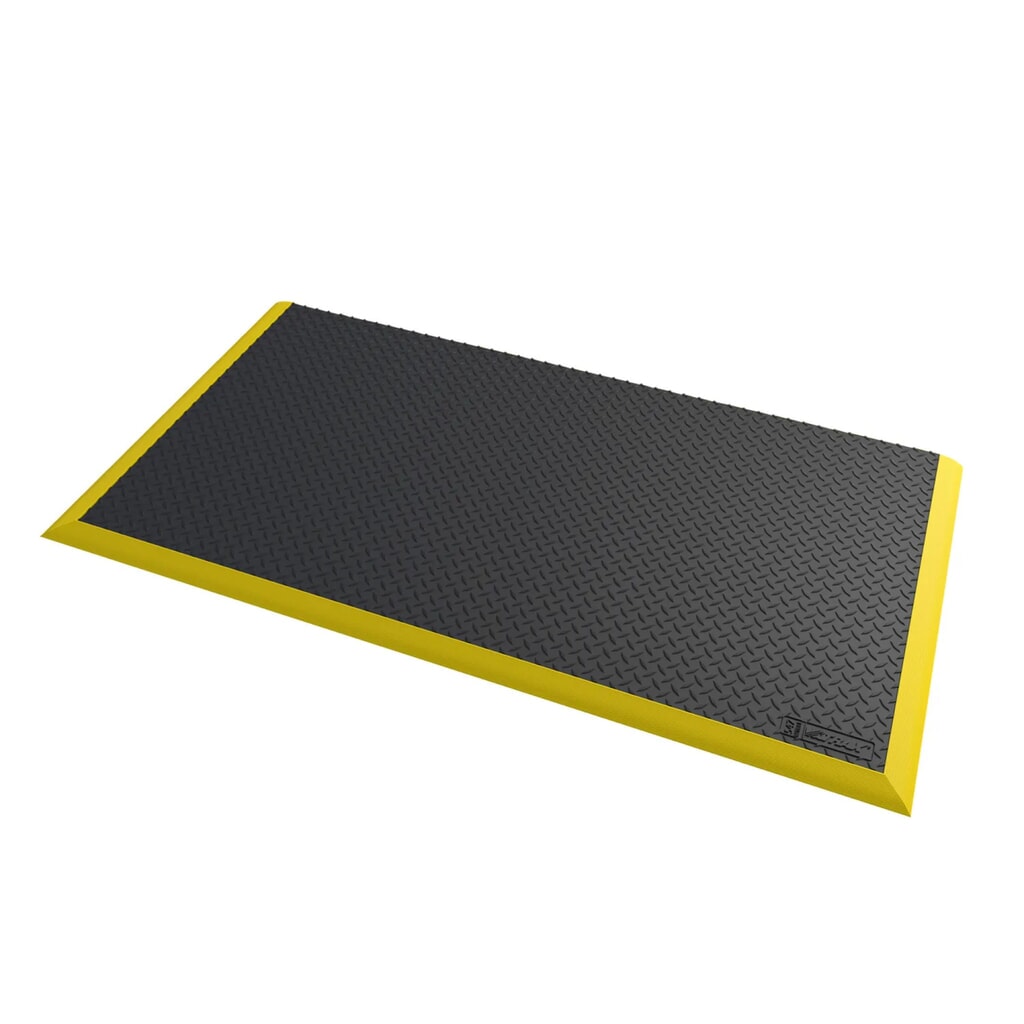 Obrázek produktu: Rohož pro svářečská pracoviště NoTrax Diamond Flex™, nitrilová, ŠxD 970 x 1 630 mm, černá/žlutá