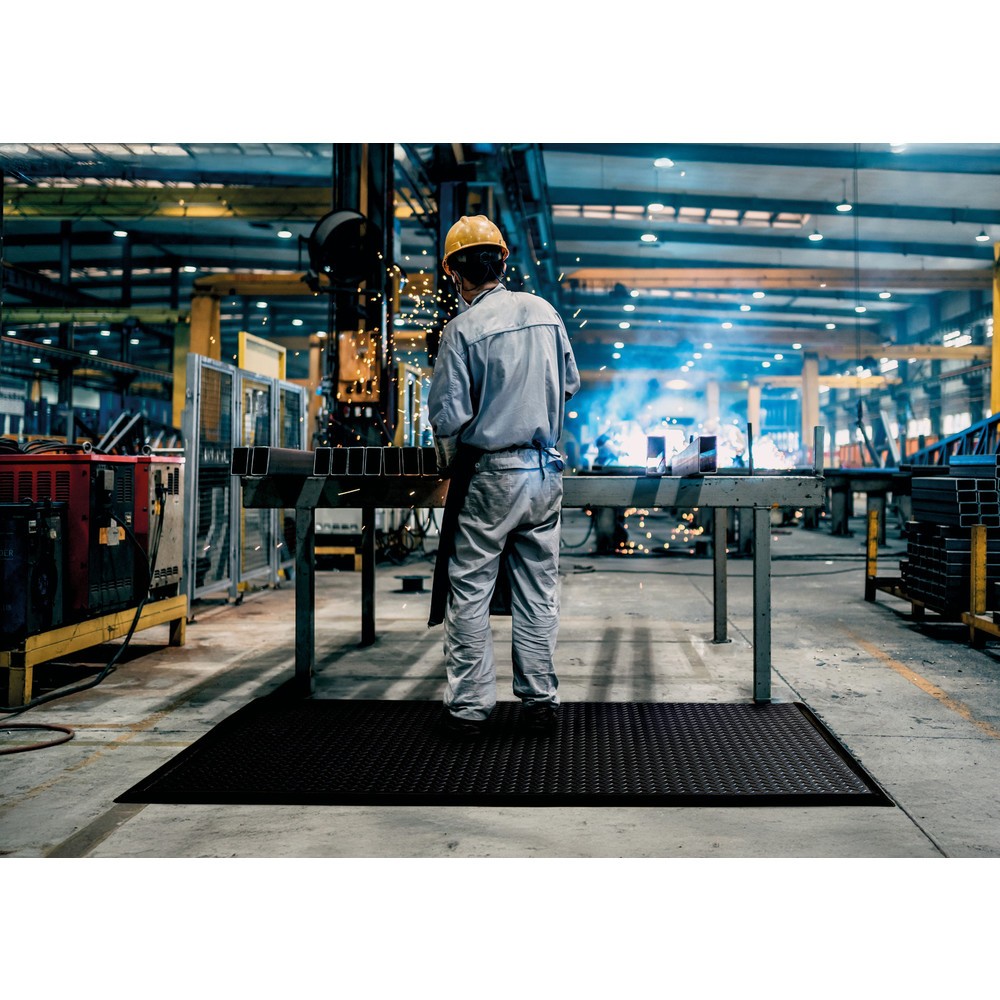 Číslo obrázku produktu 4: Rohož pro pracoviště svářeče NoTrax Diamond Flex™ Nitrile, ŠxH 970 x 1630 mm, černá