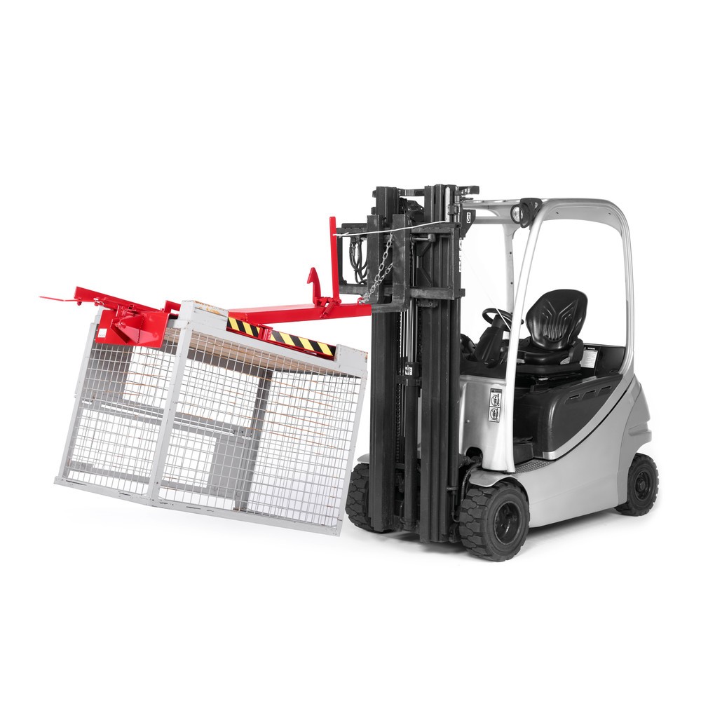 Číslo obrázku produktu 1: RR-Industrietechnik® Obraceč gitterboxů typ RGW, nosnost 450 kg, RAL 3000 ohnivá červená