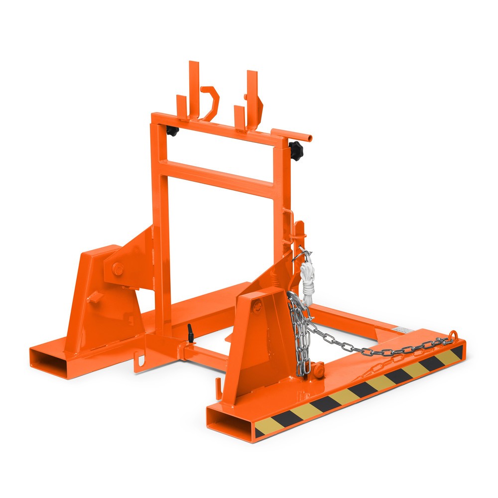 Číslo obrázku produktu 1: RR-Industrietechnik® Obraceč popelnic typ RMW, ŠxHxV 1000 x 1000 x 1080 mm, RAL 2004 oranžová pravá