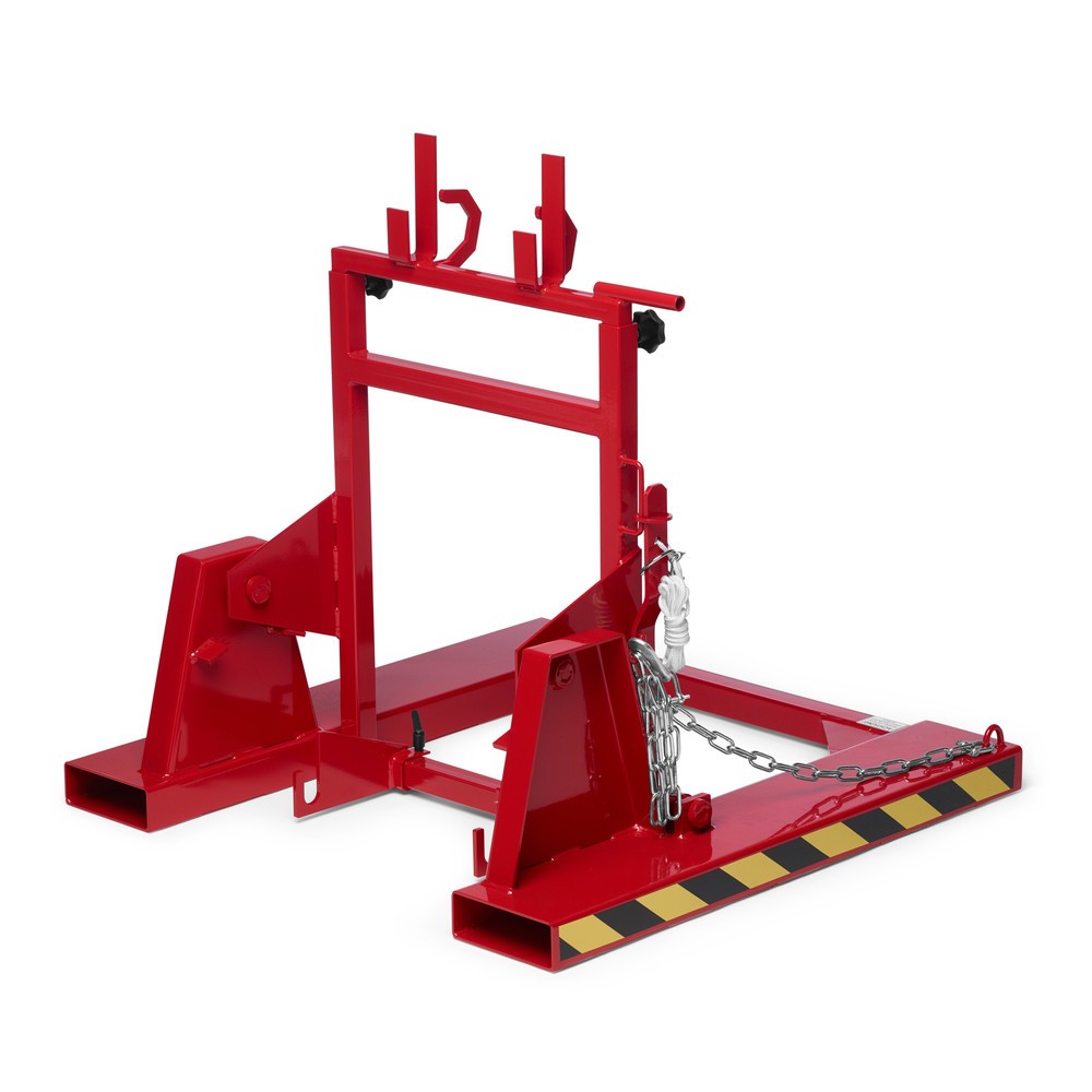 Číslo obrázku produktu 1: RR-Industrietechnik® Obraceč popelnic typ RMW, ŠxHxV 1000 x 1000 x 1080 mm, RAL 3000 ohnivá červená