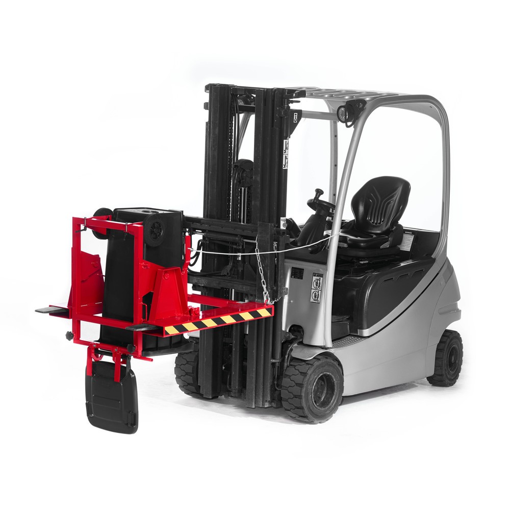 Číslo obrázku produktu 2: RR-Industrietechnik® Obraceč popelnic typ RMW, ŠxHxV 1000 x 1000 x 1080 mm, RAL 3000 ohnivá červená
