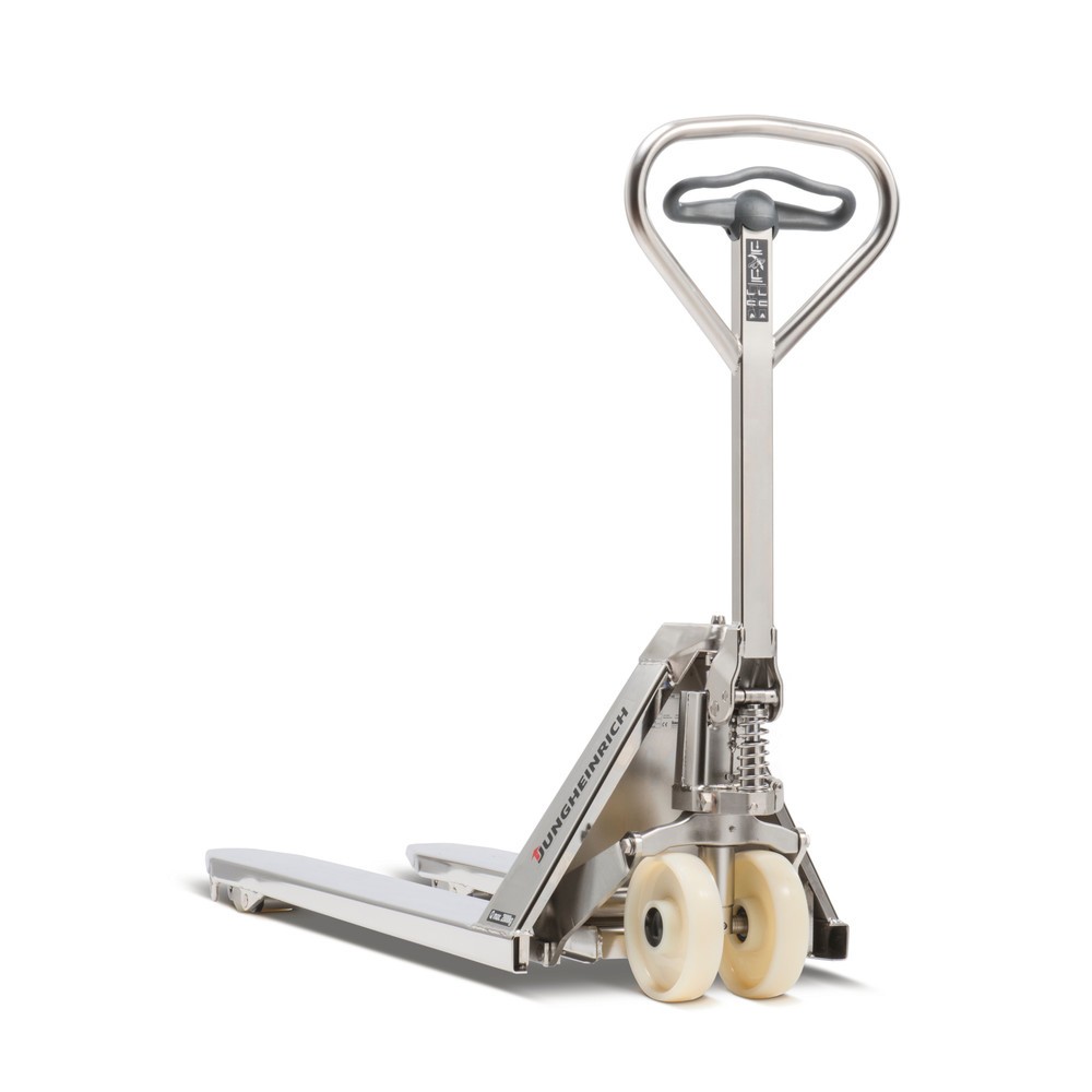 Obrázek produktu: Ruční paletový vozík z nerezové oceli Jungheinrich AM I20, nosnost 2000 kg, délka vidlí 1140 mm, nylon