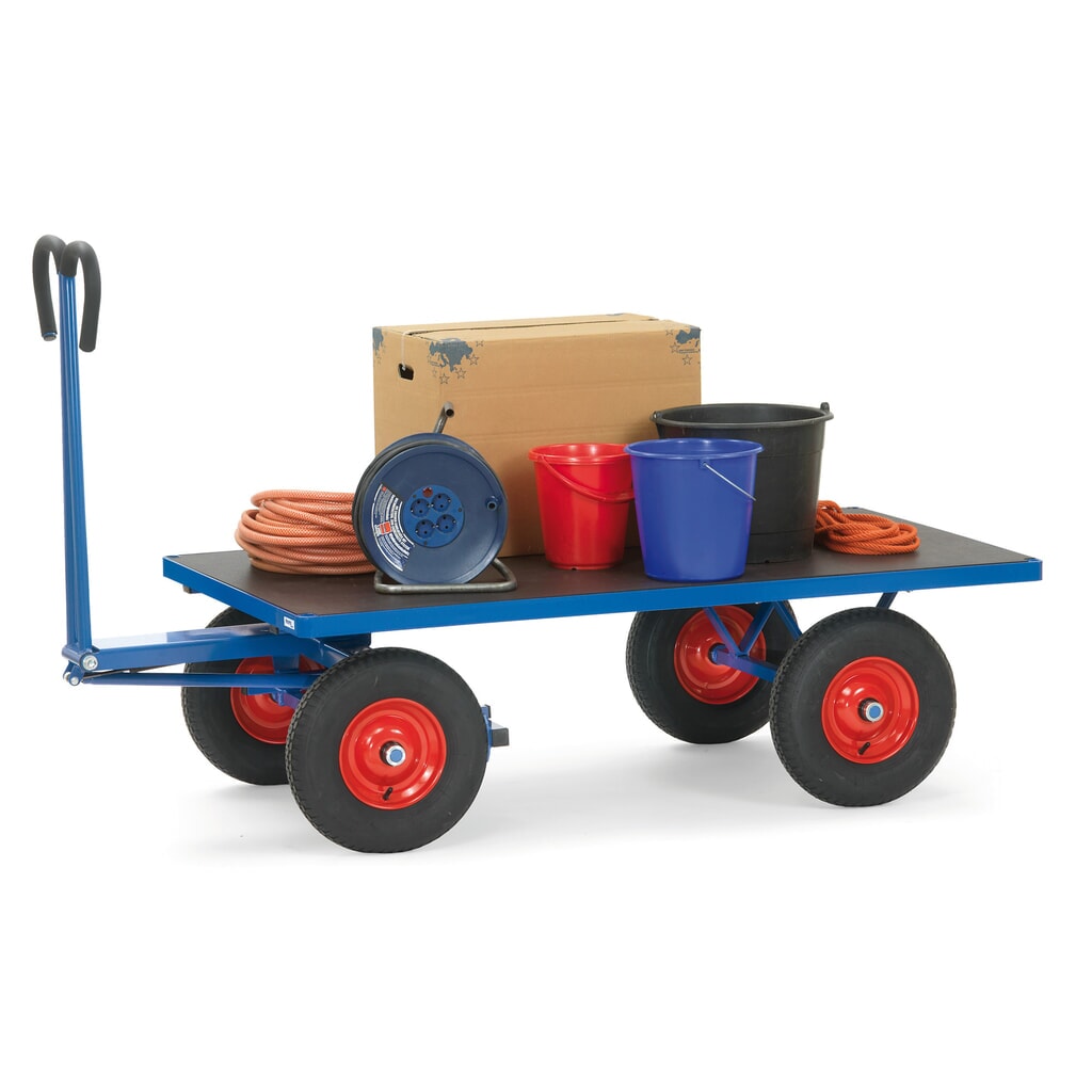 Ruční plošinový vozík fetra® bez bočnic, ložná plocha Š x H 800 x 1200 mm, nosnost 1000 kg, vzduchem plněné pneumatiky Číslo obrázku produktu 2: Ruční plošinový vozík fetra® bez bočnic, ložná plocha Š x H 800 x 1200 mm, nosnost 1000 kg, vzduchem plněné pneumatiky