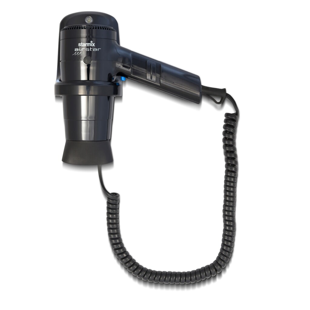 Ruční vysoušeč vlasů starmix HFTW 16, 1600 W, včetně nástěnného držáku, černá Obrázek produktu: Ruční vysoušeč vlasů starmix HFTW 16, 1600 W, včetně nástěnného držáku, černá