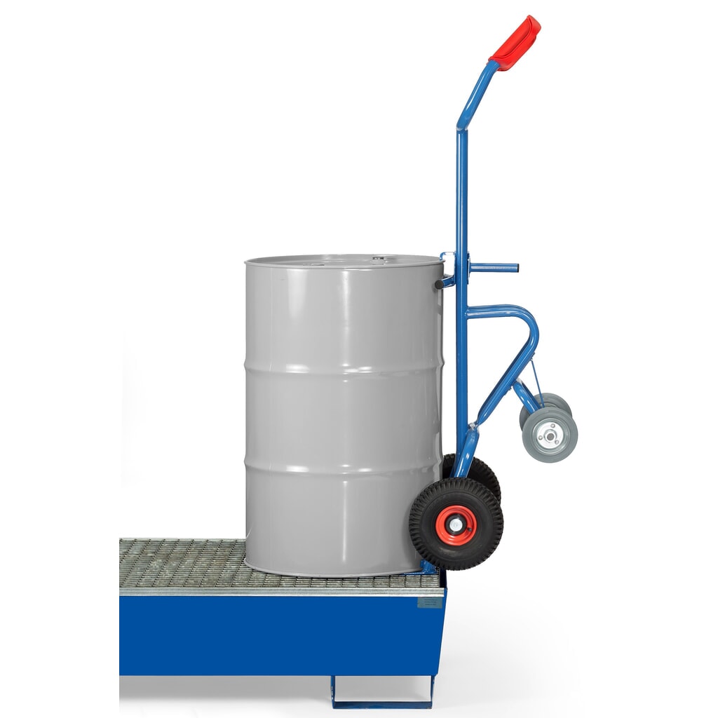 Rudl na sudy fetra®, nosnost 300 kg, se 2 opěrnými koly, vzduchem plněné pneumatiky Číslo obrázku produktu 5: Rudl na sudy fetra®, nosnost 300 kg, se 2 opěrnými koly, vzduchem plněné pneumatiky