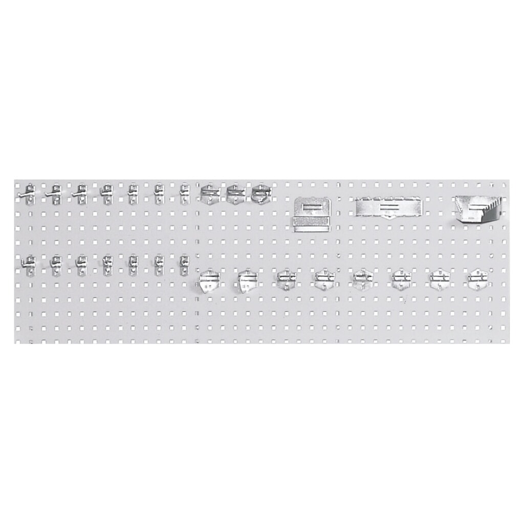 Děrovaná deska Bedrunka+Hirth pro pracovní a dílenské stoly, ŠxV 1500 x 450 mm Obrázek produktu: Děrovaná deska Bedrunka+Hirth pro pracovní a dílenské stoly, ŠxV 1500 x 450 mm