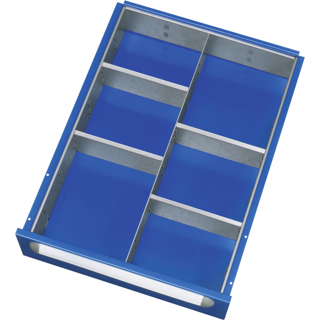 Sada přepážek RAU do zásuvek 390x560 mm, výška 45 mm, 5dílná Obrázek produktu: Sada přepážek RAU do zásuvek 390x560 mm, výška 45 mm, 5dílná