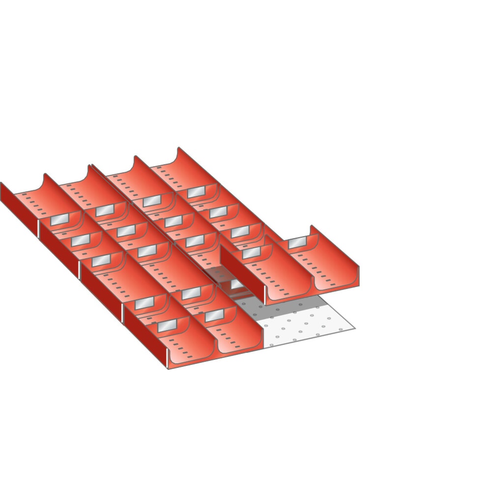Sada zásobníků LISTA 18x36E, (ŠxHxVV) 306x612x50 mm, 28 ks Obrázek produktu: Sada zásobníků LISTA 18x36E, (ŠxHxVV) 306x612x50 mm, 28 ks