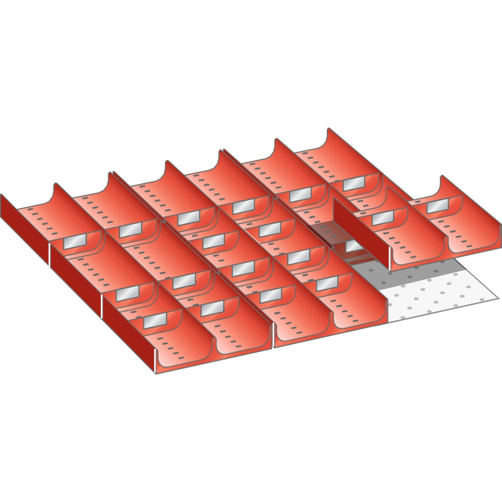 Sada zásobníků LISTA 27x27E, (ŠxHxVV) 459x459x50 mm, 29 ks Obrázek produktu: Sada zásobníků LISTA 27x27E, (ŠxHxVV) 459x459x50 mm, 29 ks