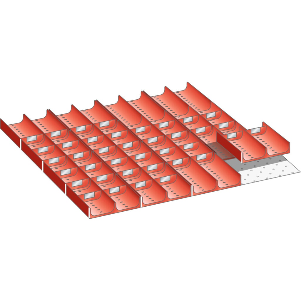 Sada zásobníků LISTA 36x36E, (ŠxHxVV) 612x612x50 mm, 56 ks Obrázek produktu: Sada zásobníků LISTA 36x36E, (ŠxHxVV) 612x612x50 mm, 56 ks