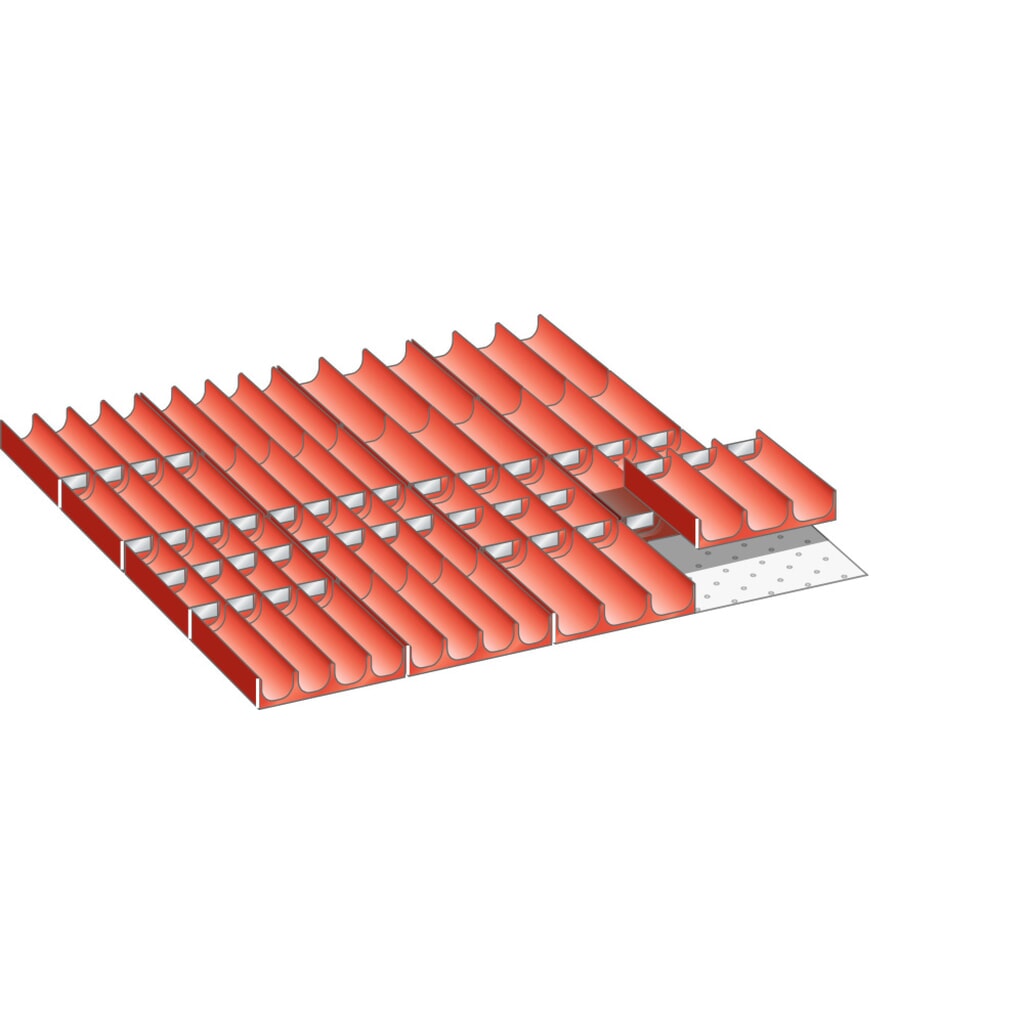 Sada zásobníků LISTA 36x36E, (ŠxHxVV) 612x612x50 mm, 66 ks Obrázek produktu: Sada zásobníků LISTA 36x36E, (ŠxHxVV) 612x612x50 mm, 66 ks