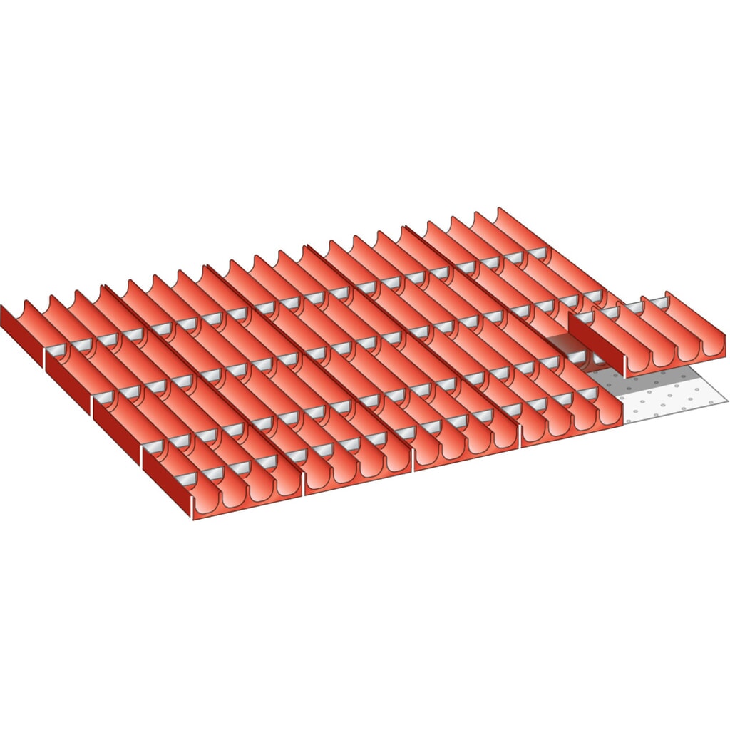 Sada zásobníků LISTA 45x36E, (ŠxHxVV) 765x612x50 mm, 100 ks Obrázek produktu: Sada zásobníků LISTA 45x36E, (ŠxHxVV) 765x612x50 mm, 100 ks
