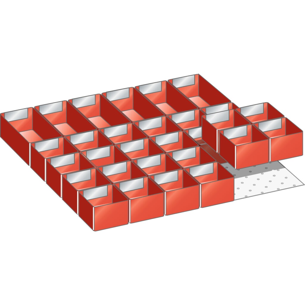 Sada zavěšovacích boxů LISTA 27x27E, (ŠxH) 459x459 mm, 30 ks, pro výšku čela 50 mm Obrázek produktu: Sada zavěšovacích boxů LISTA 27x27E, (ŠxH) 459x459 mm, 30 ks, pro výšku čela 50 mm