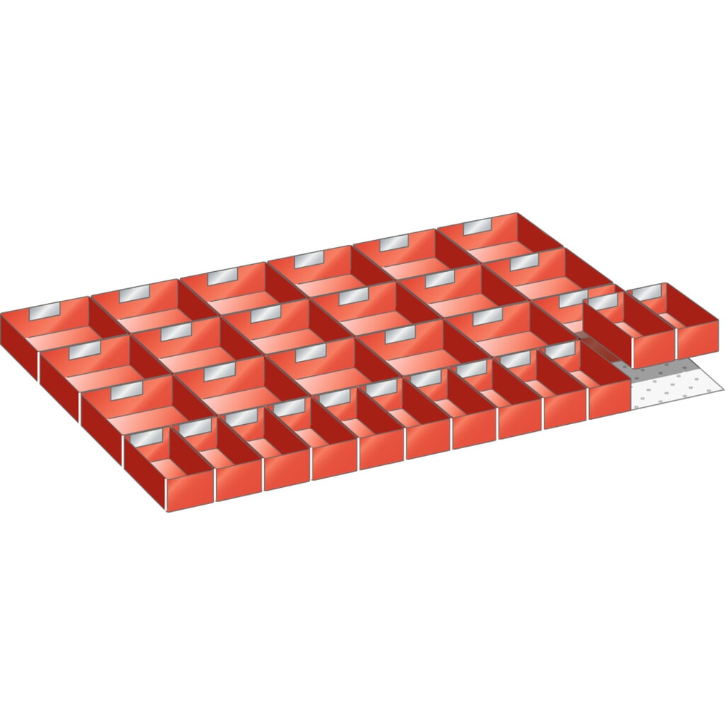 Sada zavěšovacích boxů LISTA 54x36E, (ŠxHxVV) 918x612x75 mm, 30 ks Obrázek produktu: Sada zavěšovacích boxů LISTA 54x36E, (ŠxHxVV) 918x612x75 mm, 30 ks