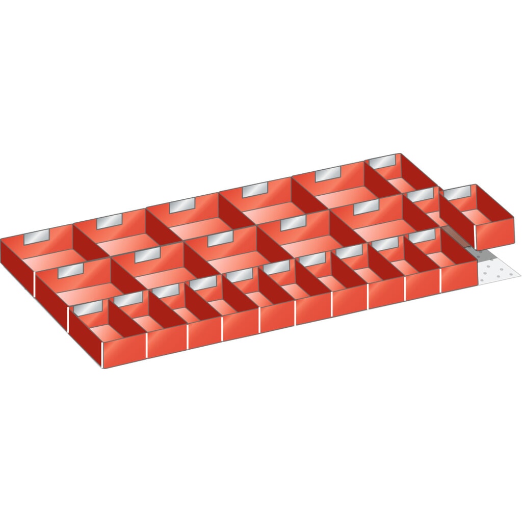 Sada zavěšovacích boxů LISTA, (ŠxHxHL) 867x459x95 mm, 24 ks Obrázek produktu: Sada zavěšovacích boxů LISTA, (ŠxHxHL) 867x459x95 mm, 24 ks