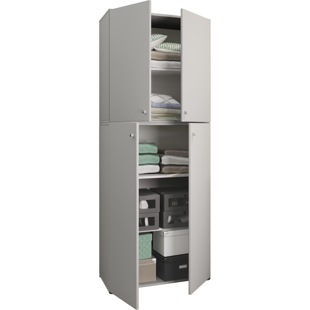 Číslo obrázku produktu 1: VCM Šatní skříň Lona XXL s otočnými dveřmi, šedá