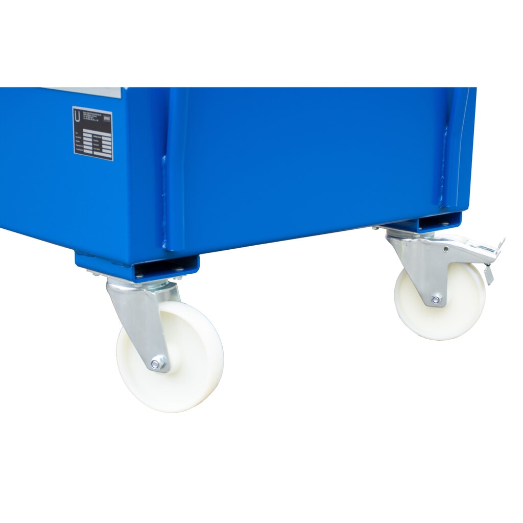 Steinbock® sběrná vana z oceli pro sudy 200 l, pojízdné provedení, modrá Číslo obrázku produktu 3: Steinbock® sběrná vana z oceli pro sudy 200 l, pojízdné provedení, modrá
