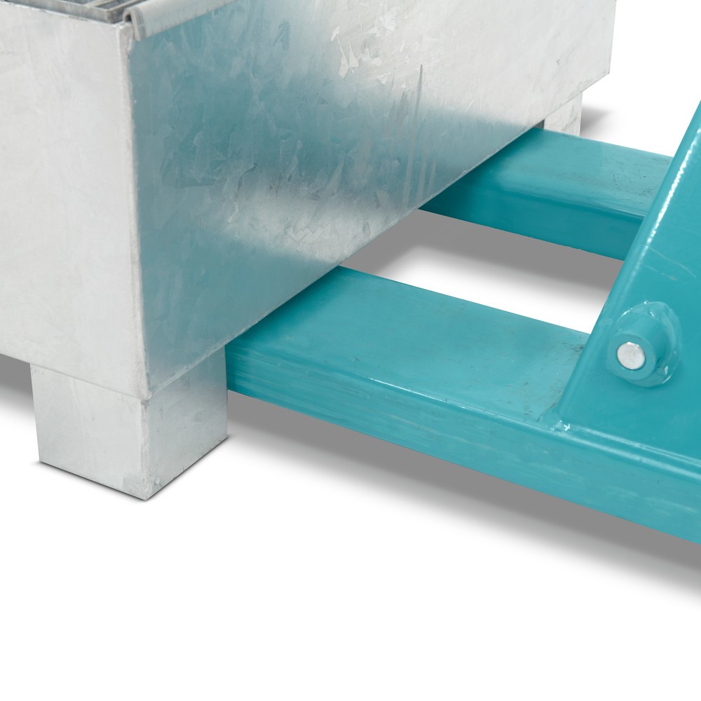 Číslo obrázku produktu 2: Sběrná vana Steinbock®, 2x 200 l, VxŠxH 360 x 800 x 1200 mm, vč. mřížového roštu, žárově pozinkované
