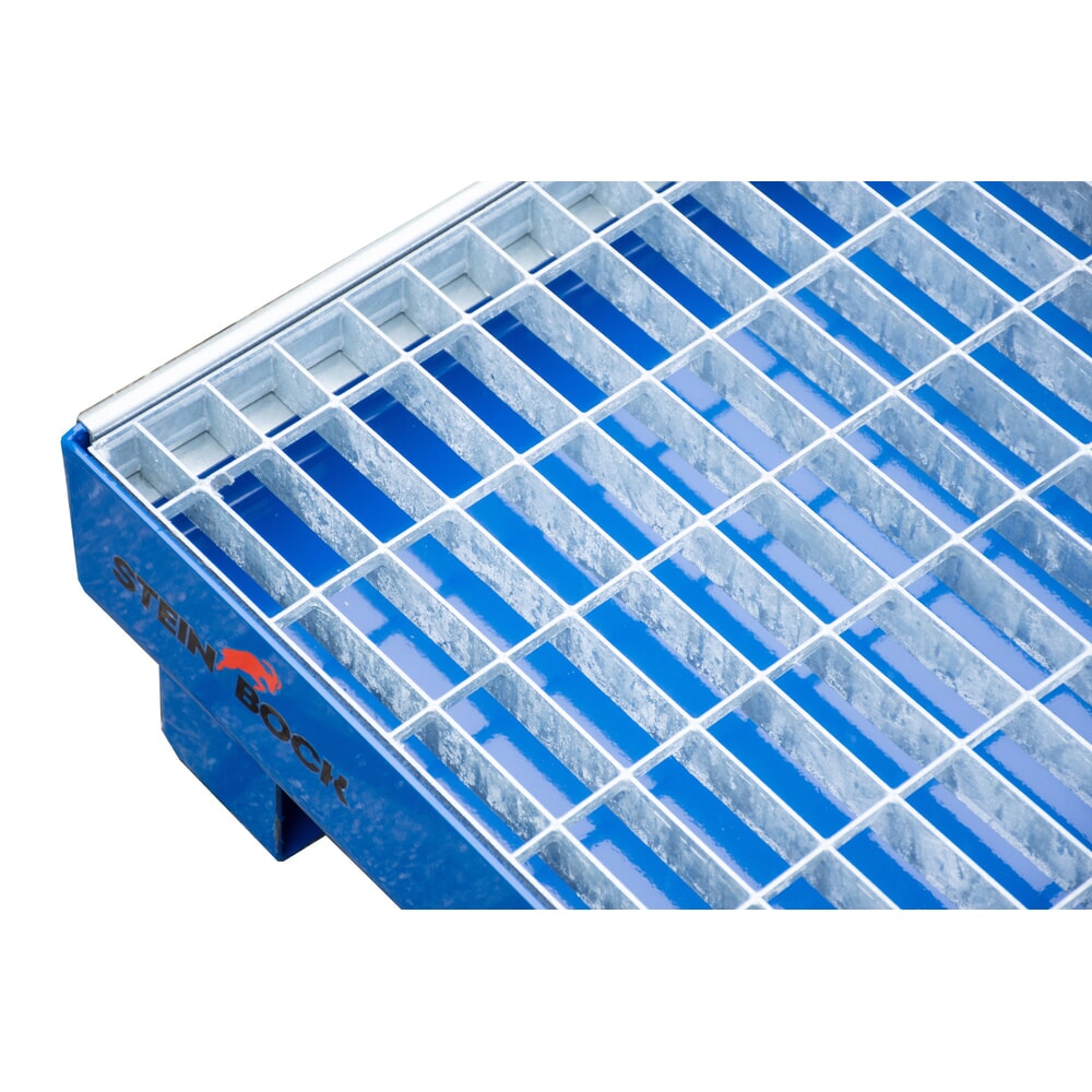 Číslo obrázku produktu 4: Sběrná vana Steinbock® na sudy 4x 60 litrů, vč. mřížového roštu, modrá
