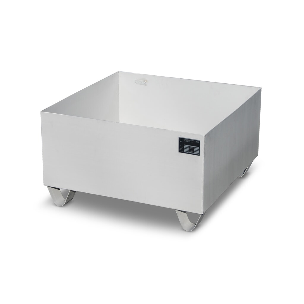 Bauer® sběrná vana z nerezové oceli pro sudy a IBC, VxŠxH 465 x 800 x 800 mm, 1× 200 l Obrázek produktu: Bauer® sběrná vana z nerezové oceli pro sudy a IBC, VxŠxH 465 x 800 x 800 mm, 1× 200 l
