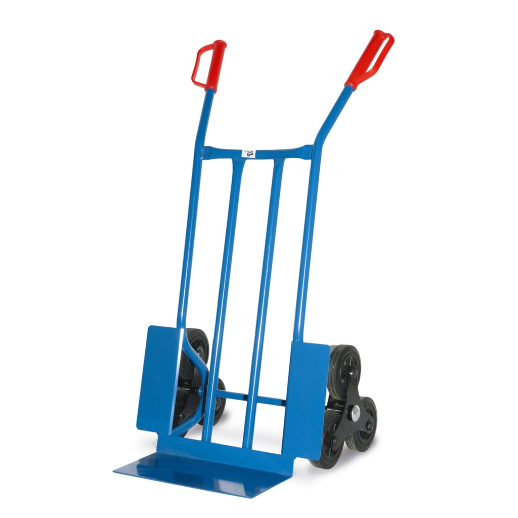 Schodišťový rudl HEMMDAL, s 3ramennou hvězdicí s kolečky, nosnost 250 kg, lopata š × h 400 × 180 mm Obrázek produktu: Schodišťový rudl HEMMDAL, s 3ramennou hvězdicí s kolečky, nosnost 250 kg, lopata š × h 400 × 180 mm