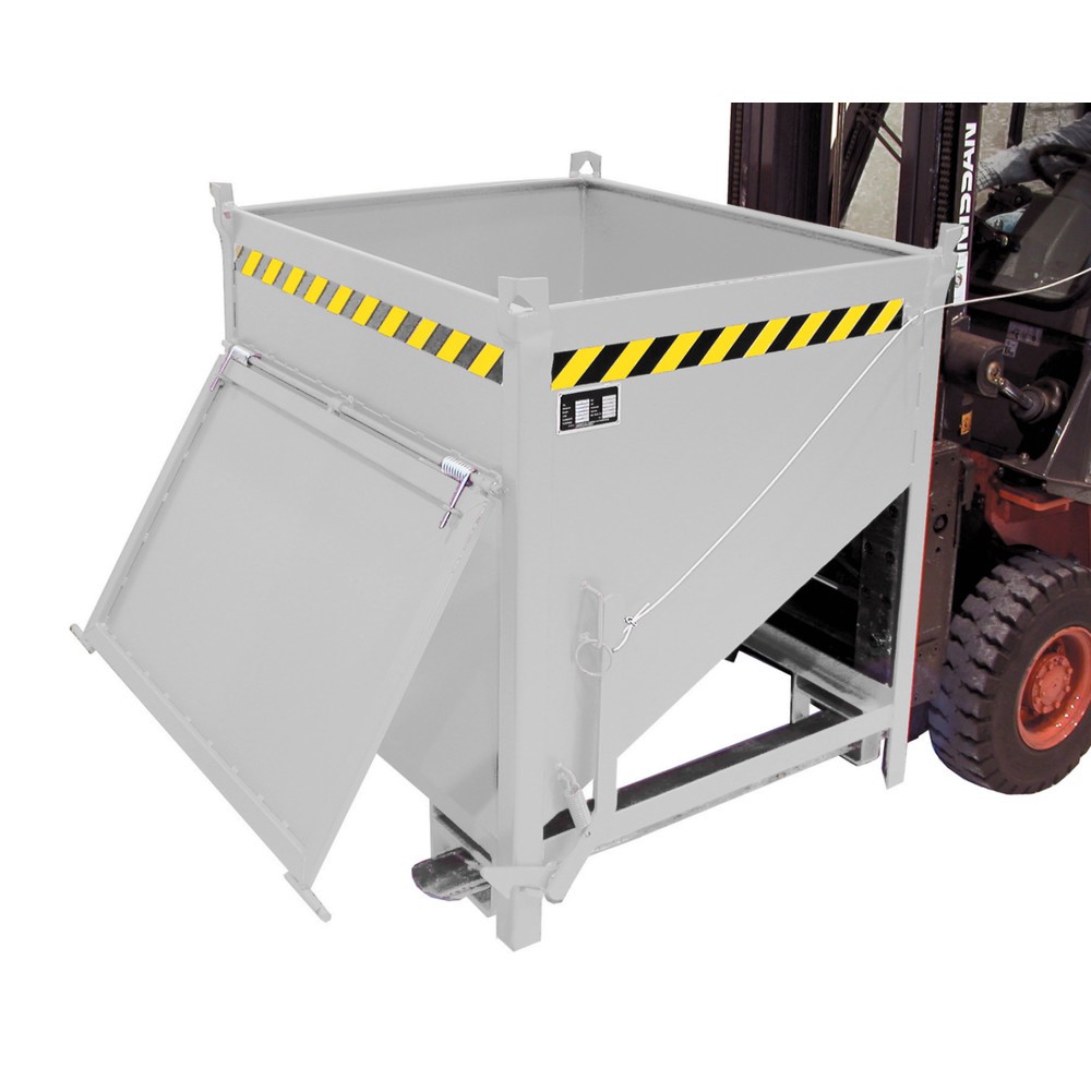 Číslo obrázku produktu 1: Silo Bauer® s klapkou, pozinkované, nosnost 1000 kg, objem 0,75 m³
