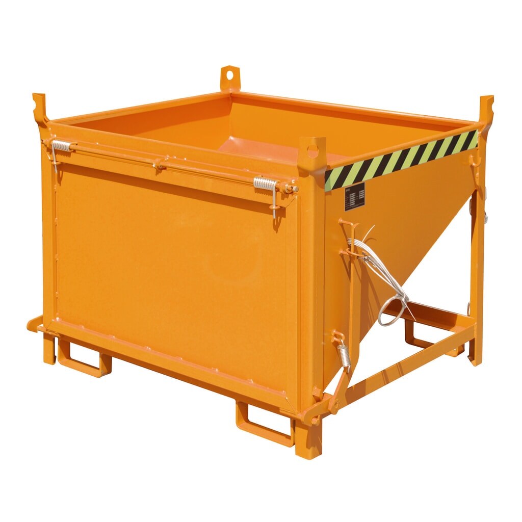 Silo Bauer® s klapkou, lakované provedení, objem 0,5 m³, RAL 2000, žlutooranžová Obrázek produktu: Silo Bauer® s klapkou, lakované provedení, objem 0,5 m³, RAL 2000, žlutooranžová