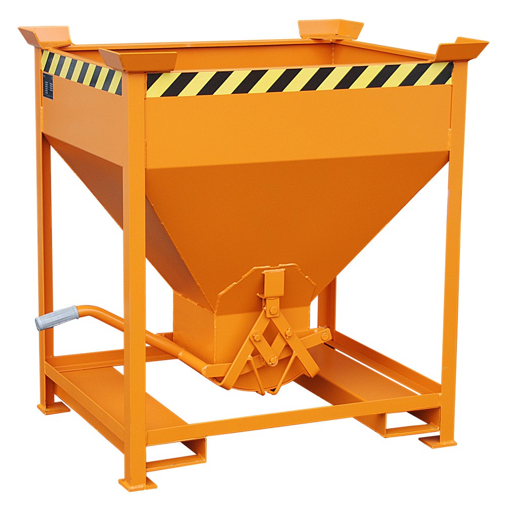 Číslo obrázku produktu 1: Silo Bauer® s nůžkovým zavíráním + vidlicové kapsy, lakované provedení, objem 0,375 m³, RAL 2000 žlutooranžová