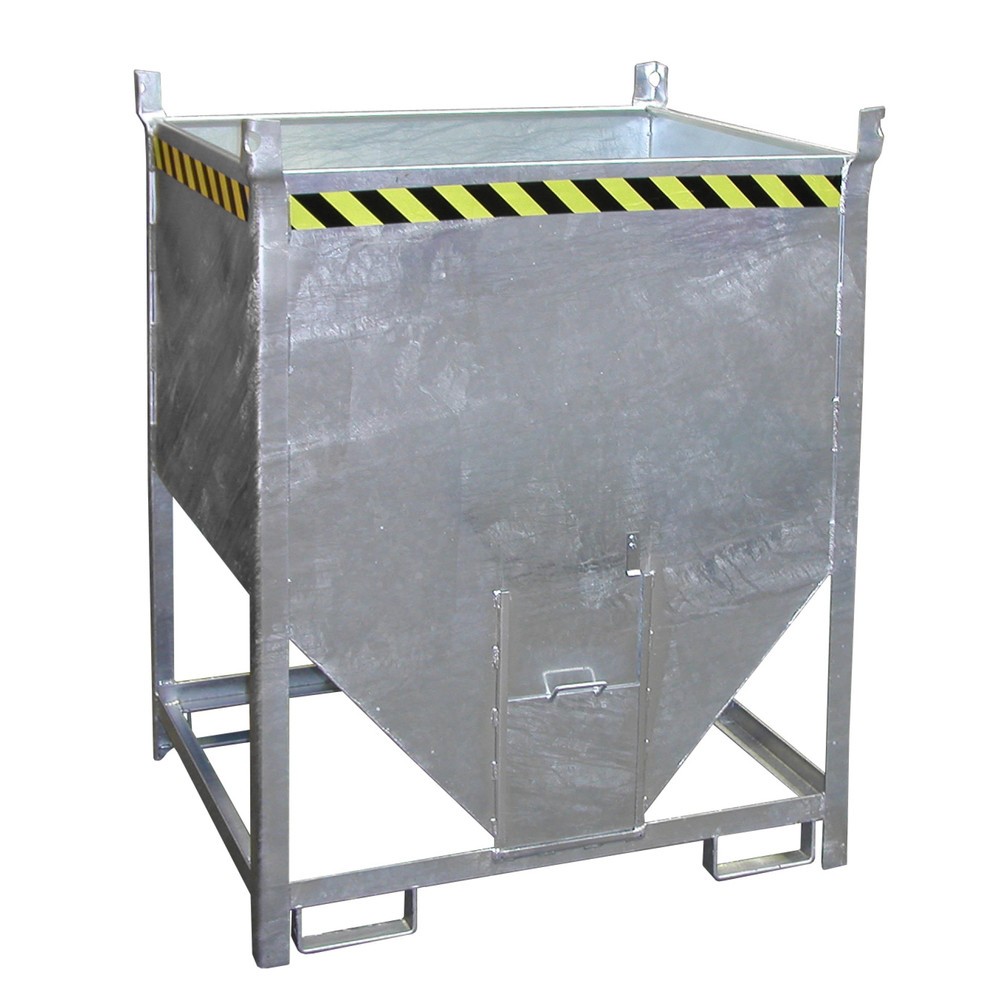 Číslo obrázku produktu 1: Silo Bauer® s posuvným uzávěrem, pozinkované provedení, nosnost 1 500 kg, objem 1 m³