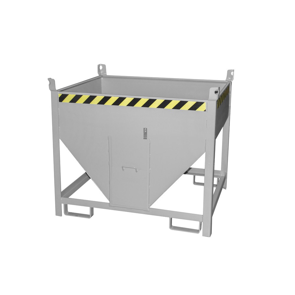 Číslo obrázku produktu 1: Bauer® Silo s posuvným uzávěrem, lakované, objem 0,5 m³, RAL 7005 myší šedá