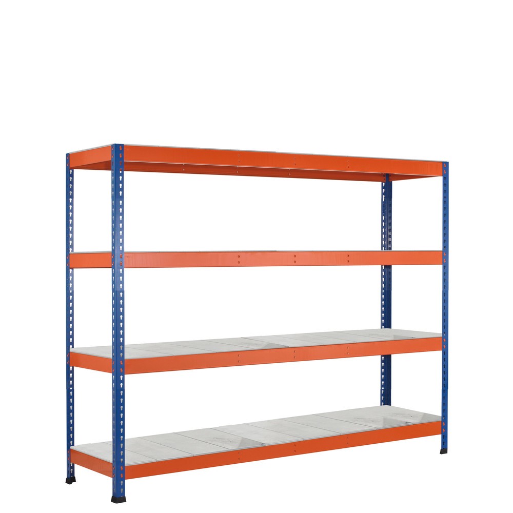 Obrázek produktu: Široký regál SCHULTE, s ocelovými panely, základní pole, V×Š×H 1 981 × 1 536 × 621 mm