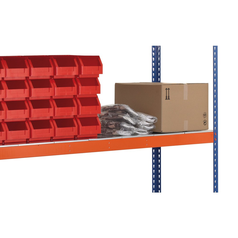 Číslo obrázku produktu 2: Široký regál SCHULTE, s ocelovými panely, základní pole, V×Š×H 2 438 × 1 536 × 469 mm