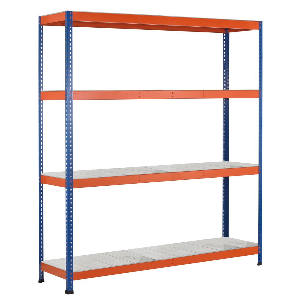 Číslo obrázku produktu 1: Široký regál SCHULTE, s ocelovými panely, základní pole, V×Š×H 3 048 × 1 536 × 469 mm