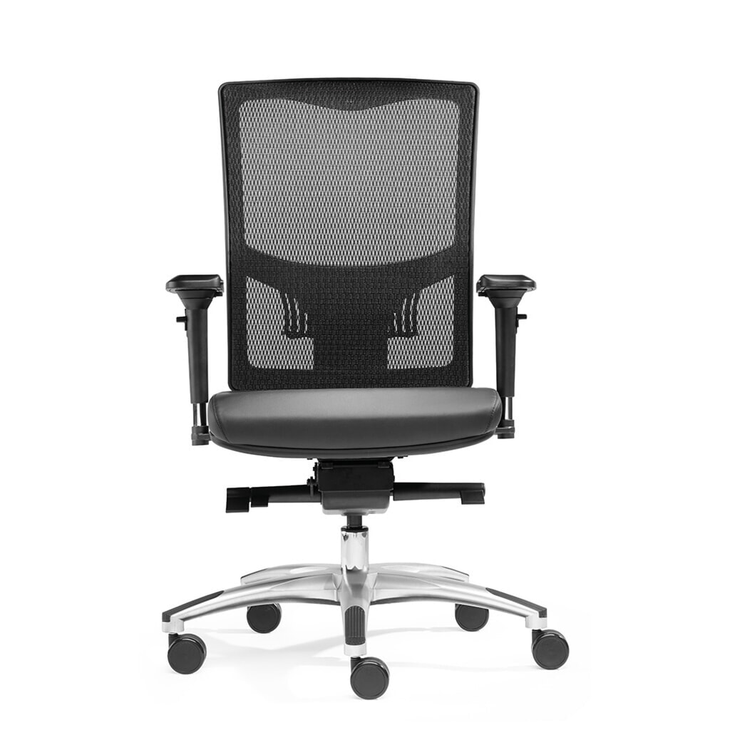 Obrázek produktu: Kancelářská židle SITWELL STEIFENSAND Liberty, čalounění sedáku z lepené kůže, síťované opěradlo