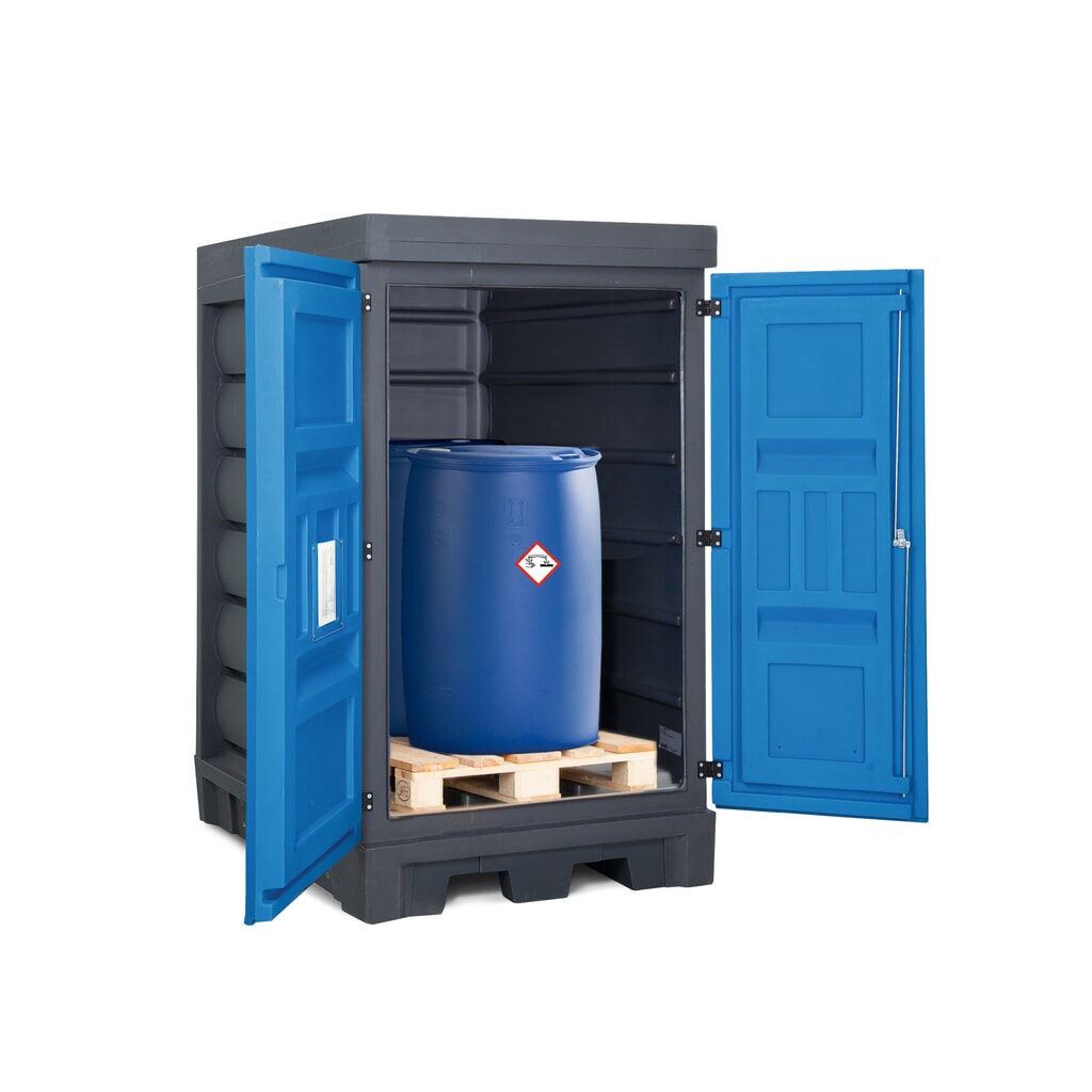 Sklad nebezpečných látek z PE, VxŠxH 1980 x 1140 x 1480 mm, 2x 200 l Číslo obrázku produktu 2: Sklad nebezpečných látek z PE, VxŠxH 1980 x 1140 x 1480 mm, 2x 200 l