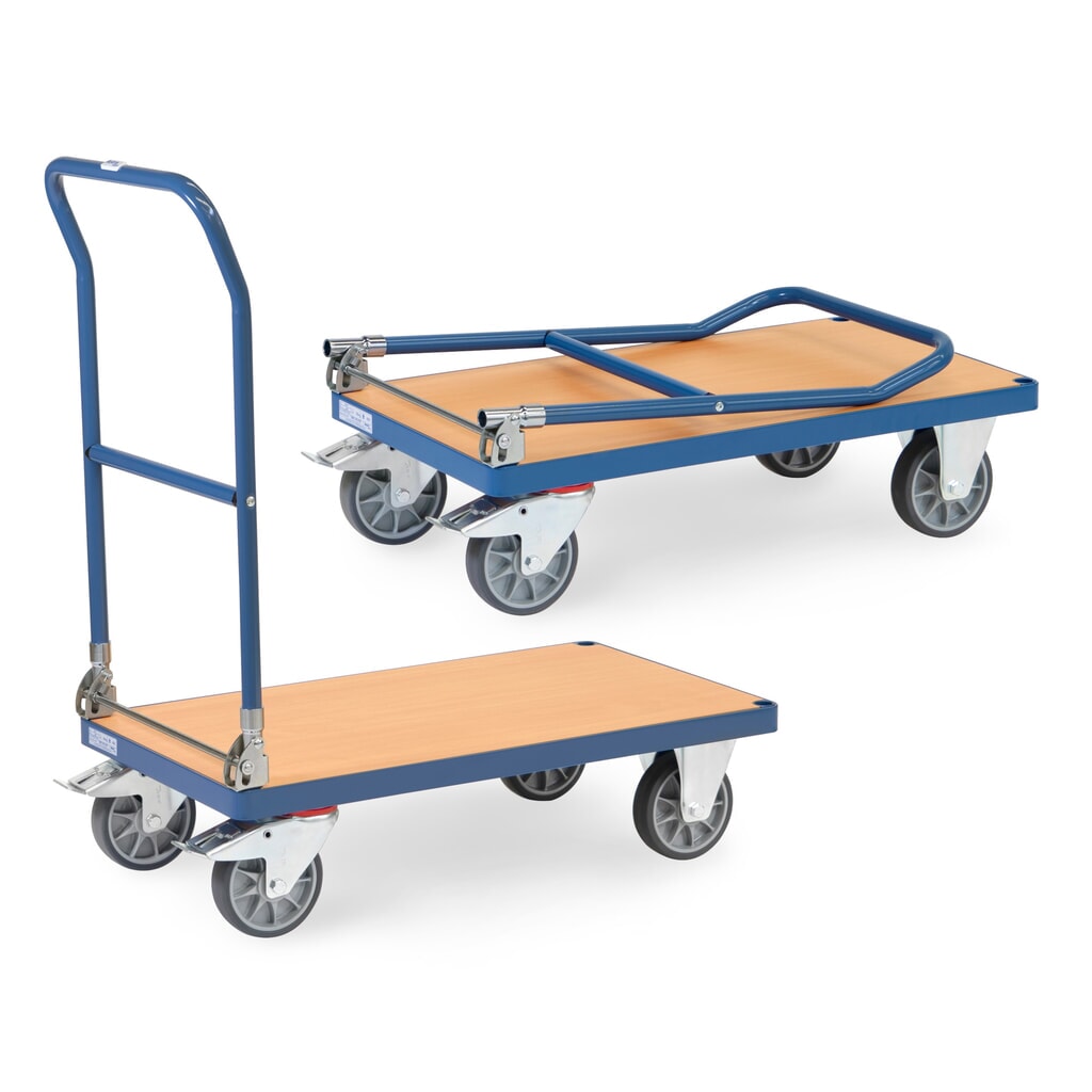 Číslo obrázku produktu 1: Vozík s platformou fetra®, skládací, nosnost 500 kg, ložná plocha ŠxH 850 × 500 mm