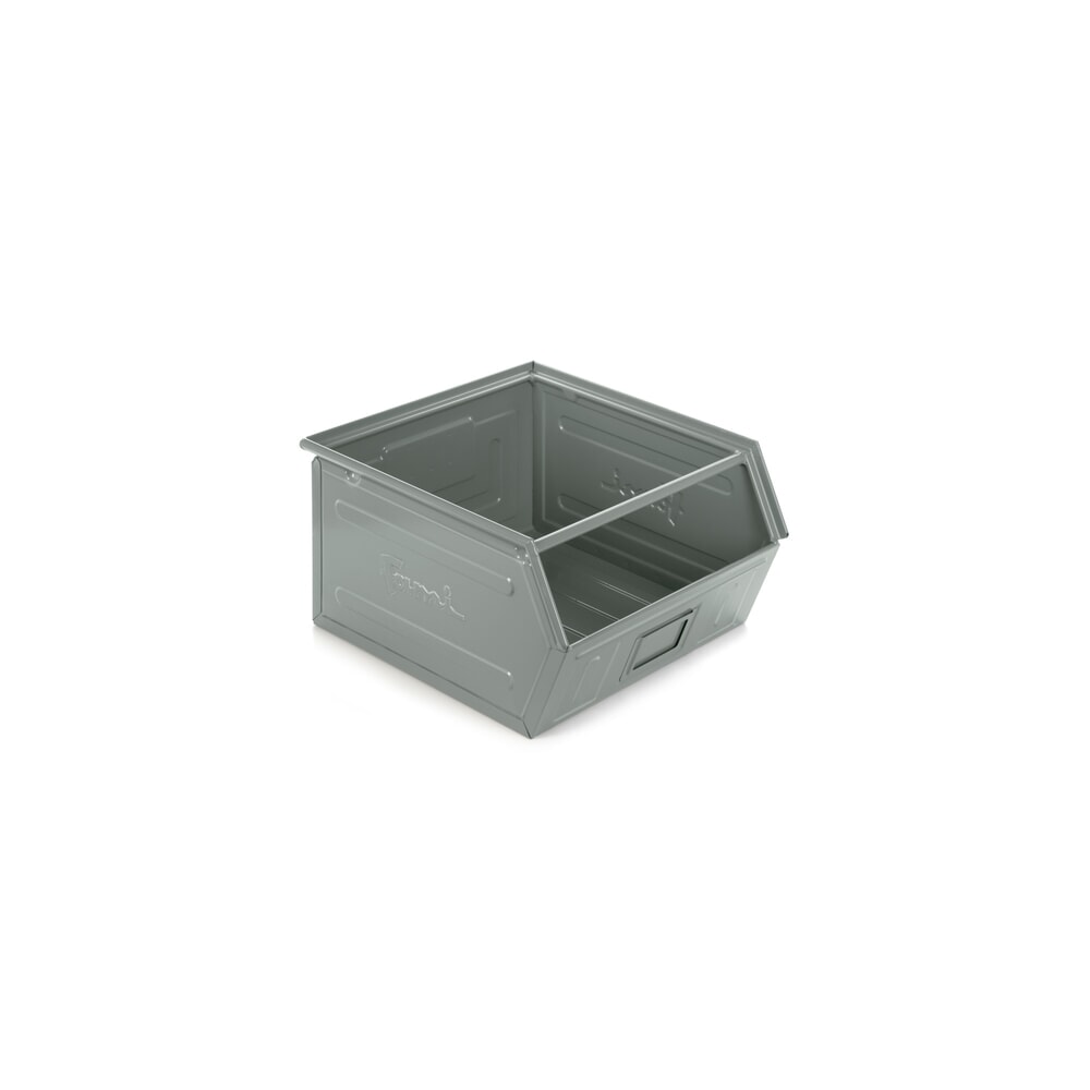 Číslo obrázku produktu 1: Skladovací box, ocelový plech, VxŠxH 300 x 450 x 520 mm, veverčí šedá, 6 ks/JB