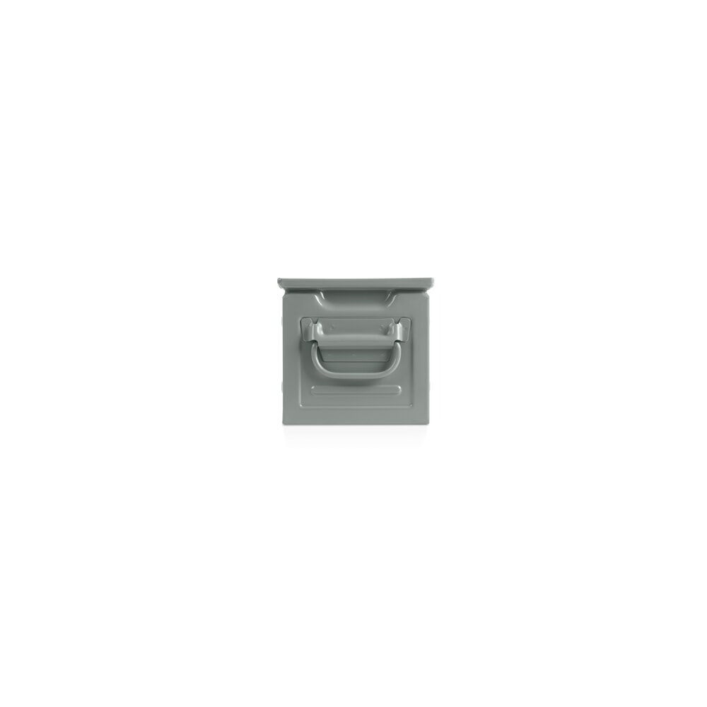 Číslo obrázku produktu 2: Skladovací box, ocelový plech, VxŠxH 200 x 200 x 350 mm, veverčí šedá, 8 ks/JB