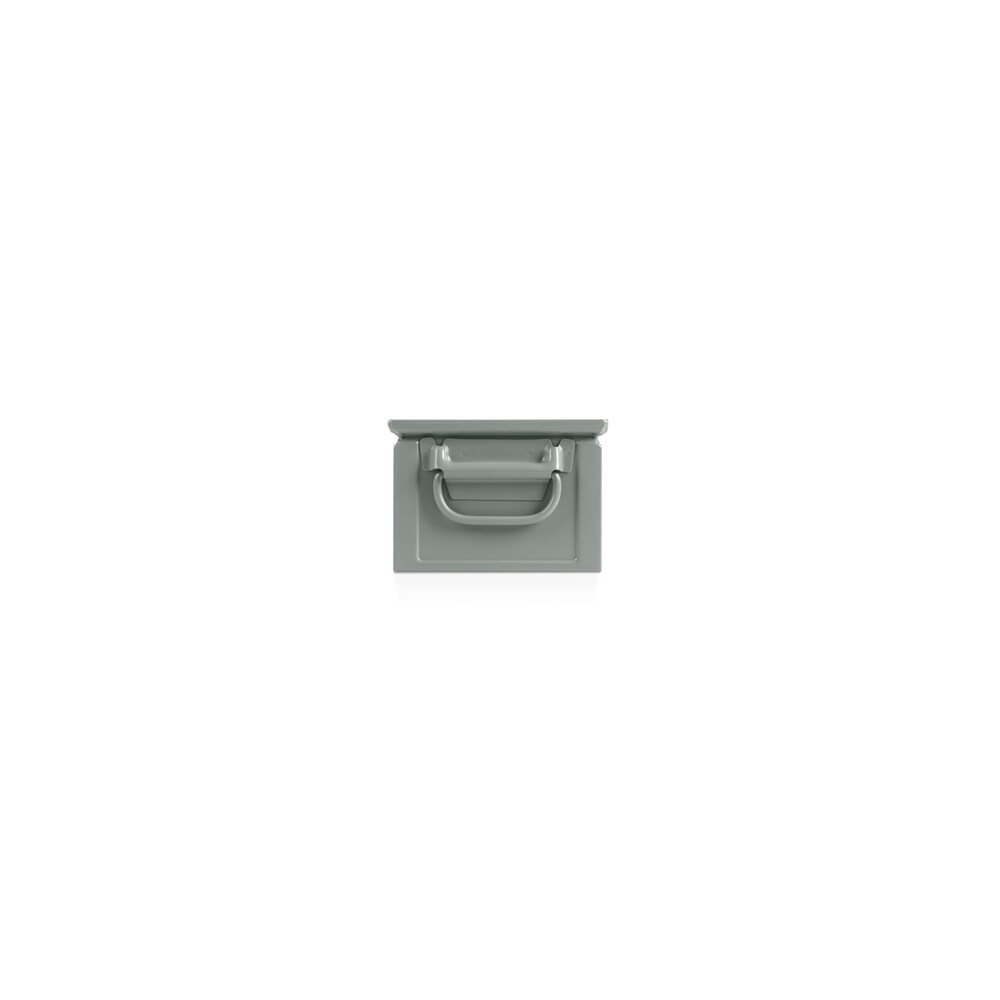 Číslo obrázku produktu 2: Skladovací box, ocelový plech, VxŠxH 145 x 200 x 350 mm, veverčí šedá, 10 ks/JB