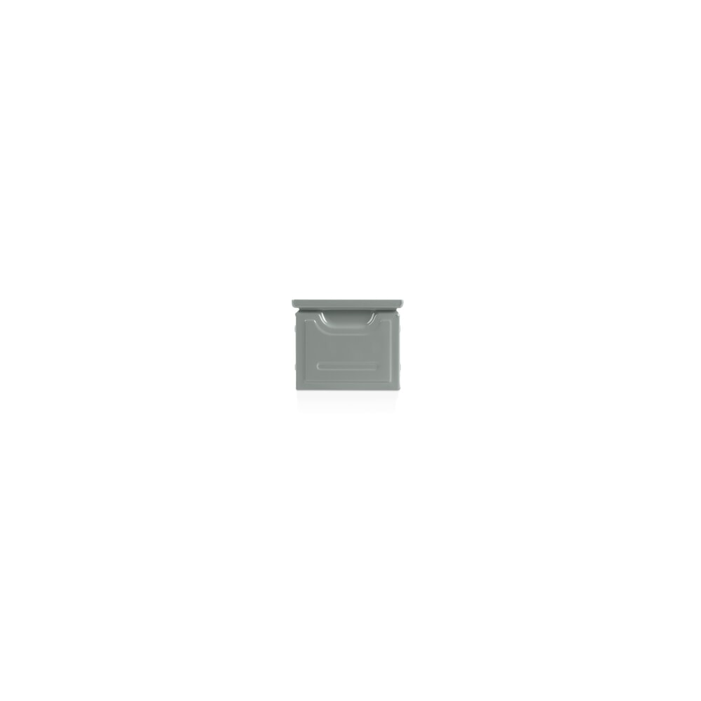 Číslo obrázku produktu 2: Skladovací box, ocelový plech, VxŠxH 130 x 140 x 230 mm, veverčí šedá, 20 ks/JB