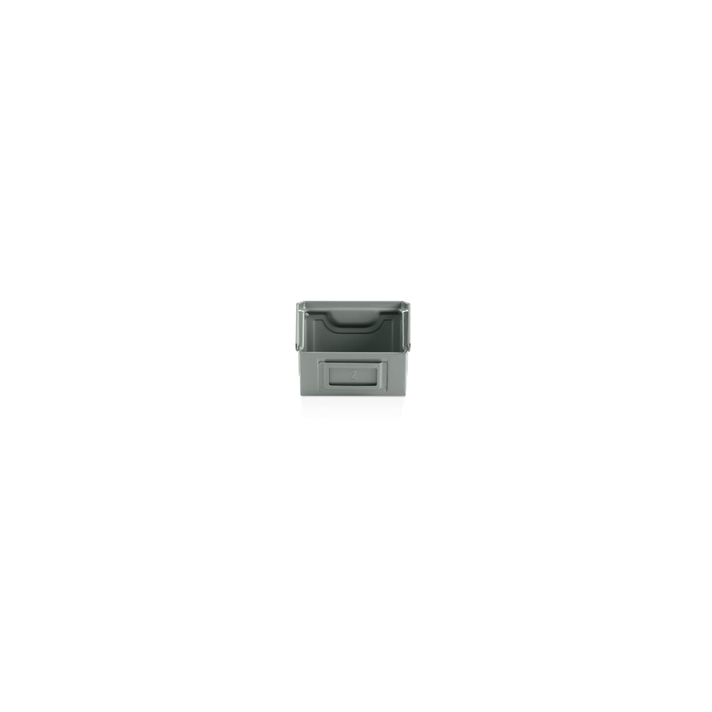 Číslo obrázku produktu 3: Skladovací box, ocelový plech, VxŠxH 130 x 140 x 230 mm, veverčí šedá, 20 ks/JB