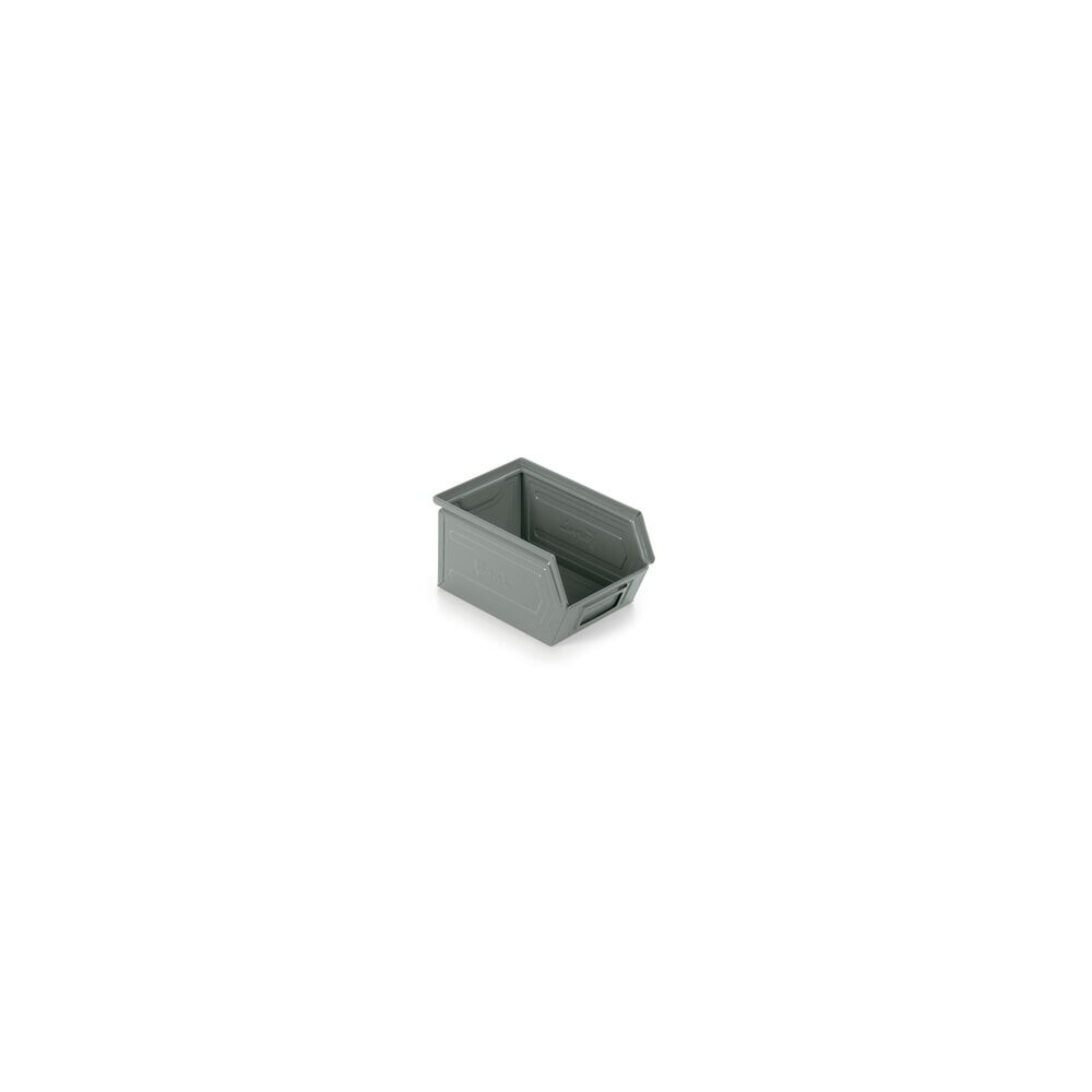 Číslo obrázku produktu 1: Skladovací box, ocelový plech, VxŠxH 130 x 140 x 230 mm, veverčí šedá, 20 ks/JB