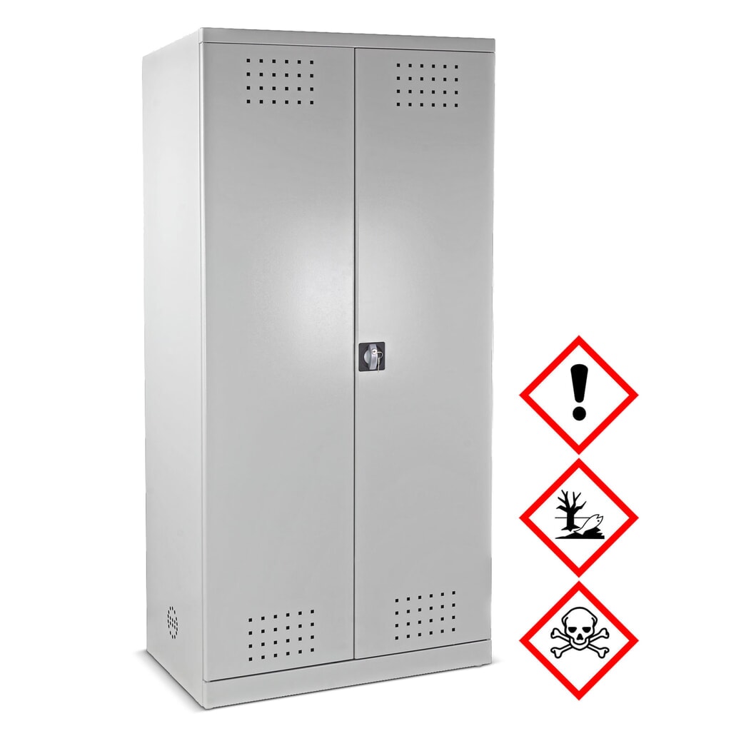 Skříň na chemikálie a na přípravky na ochranu rostlin HEMMDAL se 4 sběrnými vanami, VxŠxH 1920 x 920 x 580 mm Číslo obrázku produktu 2: Skříň na chemikálie a na přípravky na ochranu rostlin HEMMDAL se 4 sběrnými vanami, VxŠxH 1920 x 920 x 580 mm