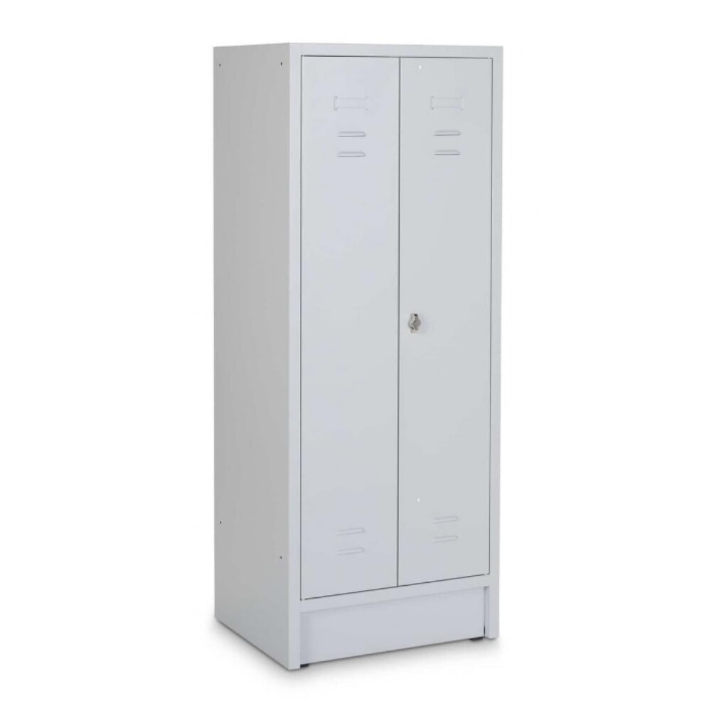 Obrázek produktu: Skříň na čisticí potřeby HEMMDAL HPZ-1, cylindrický zámek, VxŠxH 1800 x 600 x 500 mm, světle šedá