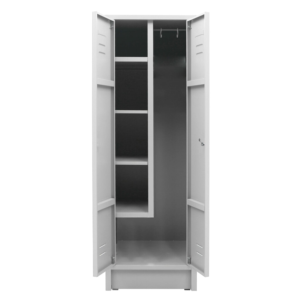 Skříň na čisticí potřeby HEMMDAL HPZ-1, cylindrický zámek, VxŠxH 1800 x 600 x 500 mm, světle šedá Číslo obrázku produktu 2: Skříň na čisticí potřeby HEMMDAL HPZ-1, cylindrický zámek, VxŠxH 1800 x 600 x 500 mm, světle šedá