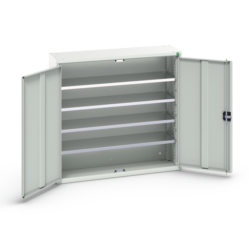 Skříň s boxy bott verso, 4 police a 30 skladovacích boxů, ŠxHxV: 1050 x 350 x 1000 mm Číslo obrázku produktu 1: Skříň s boxy bott verso, 4 police a 30 skladovacích boxů, ŠxHxV: 1050 x 350 x 1000 mm